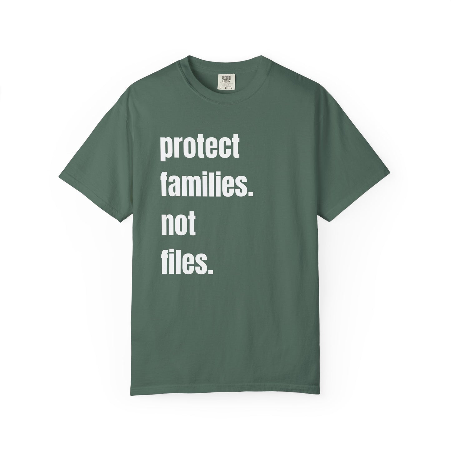 Protect Families Not Files | Community Action Tee