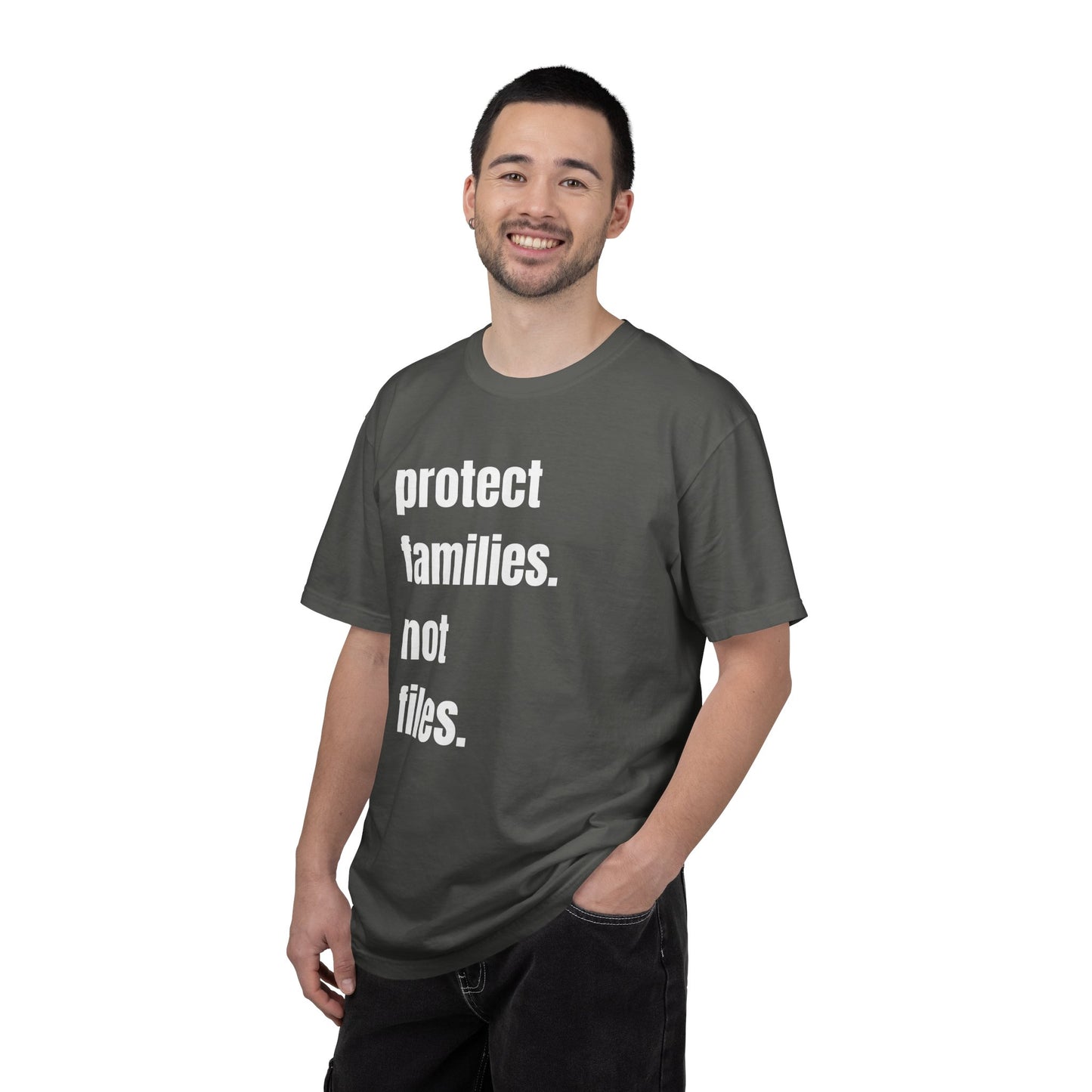 Protect Families Not Files | Community Action Tee