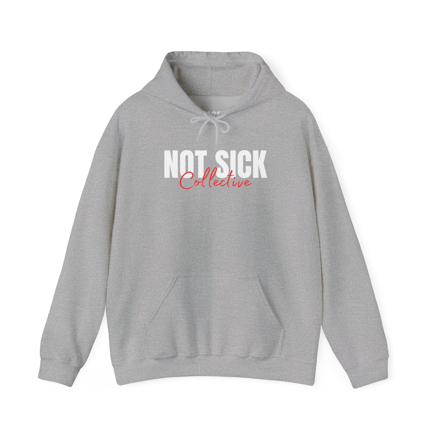 Not Sick Collective Hoodie — Bold Graphic Black Pullover
