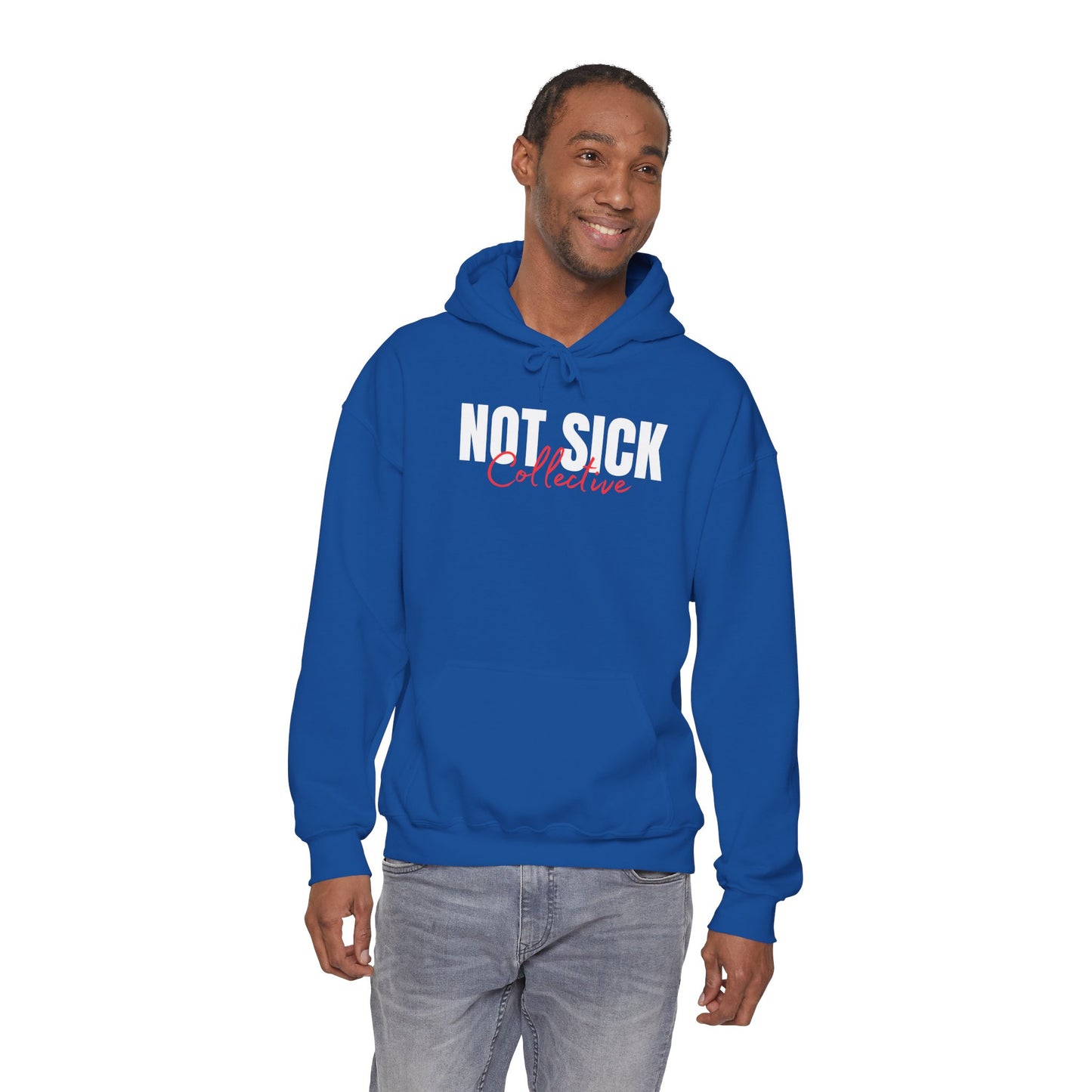 Not Sick Collective Hoodie — Bold Graphic Black Pullover