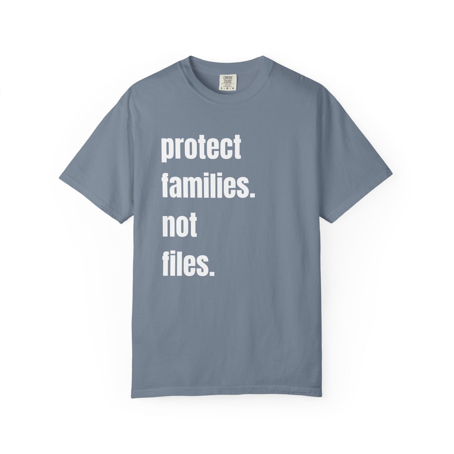 Protect Families Not Files | Community Action Tee