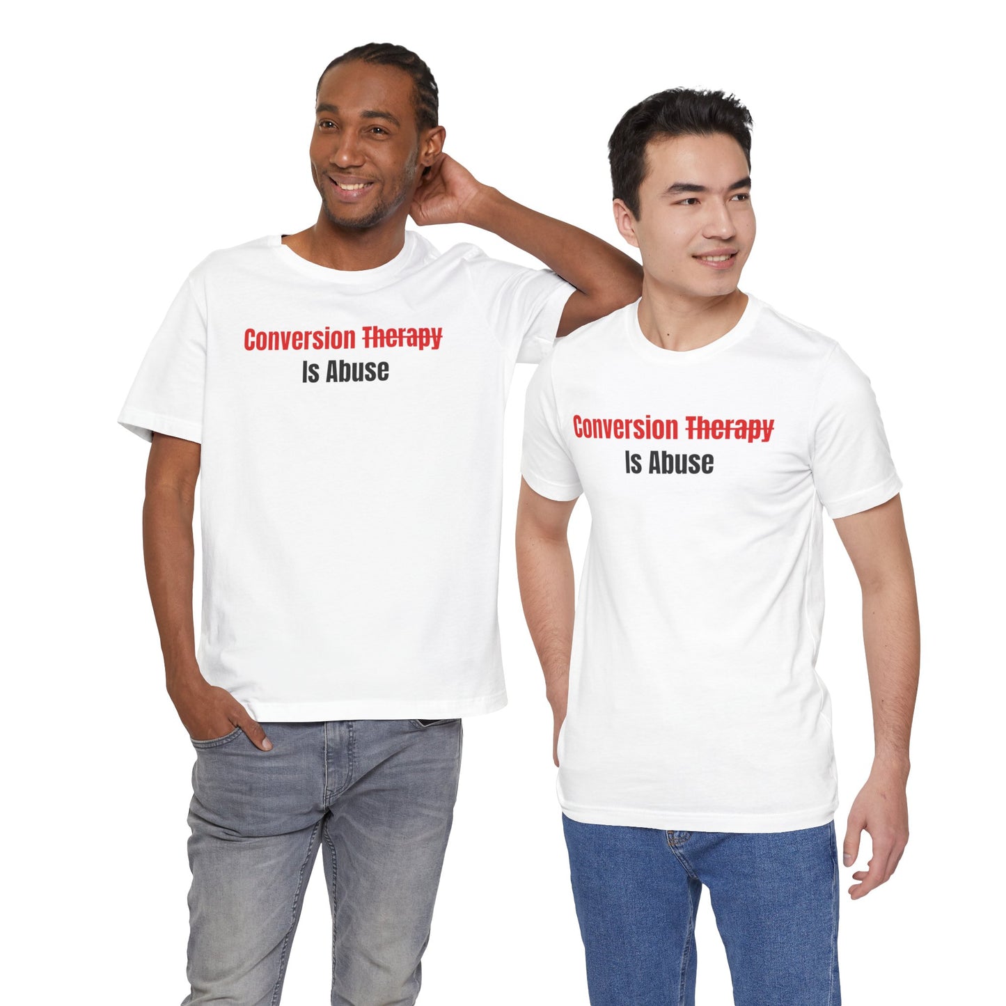 STOP ABUSE - REPORT CONVERSION THERAPY | Control Your Spiral | Community Action T-Shirt