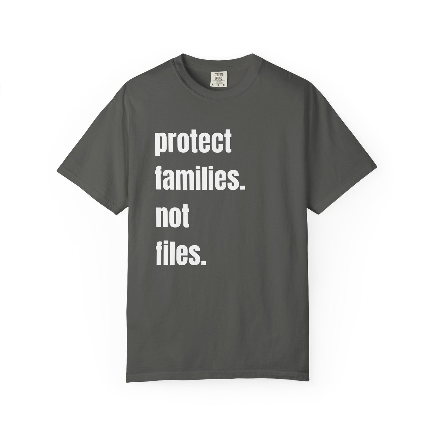 Protect Families Not Files | Community Action Tee