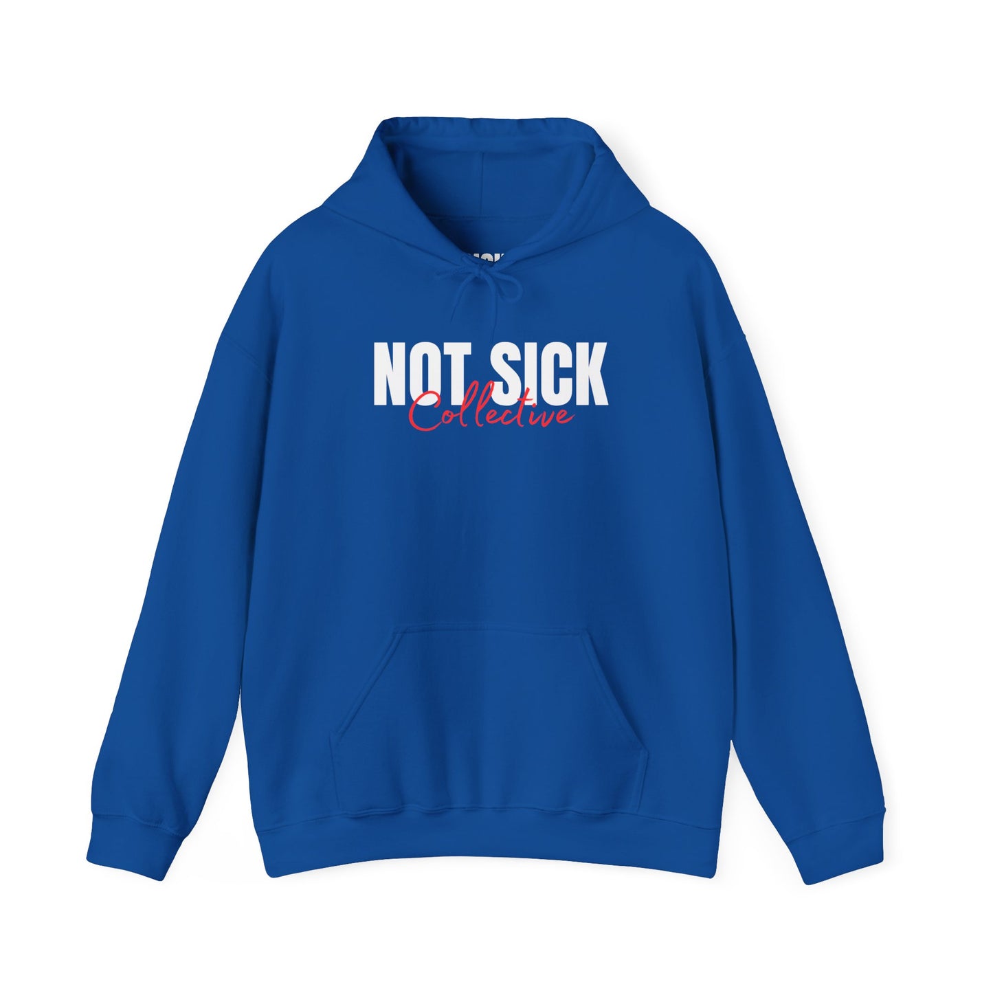Not Sick Collective Hoodie — Bold Graphic Black Pullover