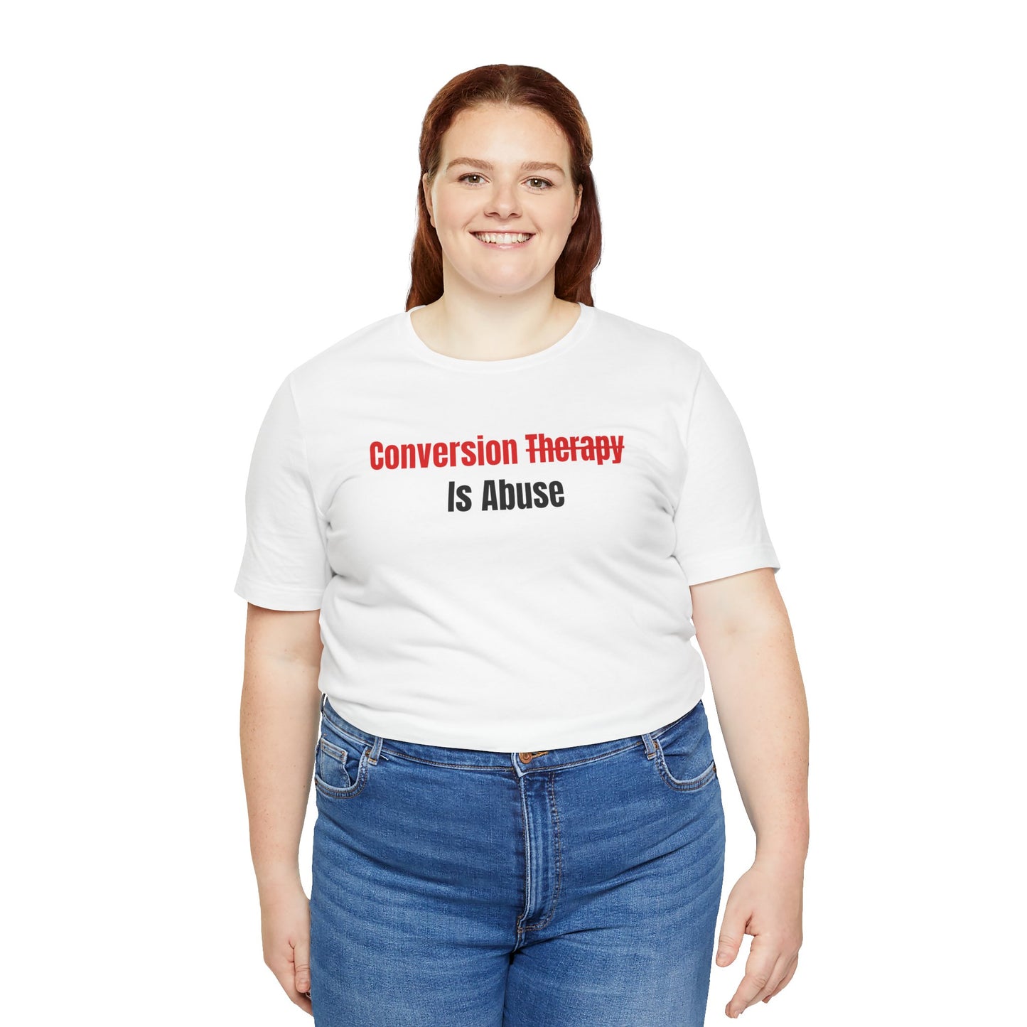 STOP ABUSE - REPORT CONVERSION THERAPY | Control Your Spiral | Community Action T-Shirt